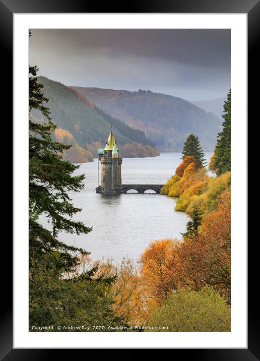 Autumn at Lake Vyrnwy Framed Mounted Print by Andrew Ray