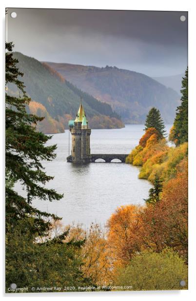 Autumn at Lake Vyrnwy Acrylic by Andrew Ray