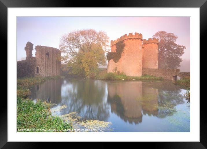 Morning at Whittington Castle Framed Mounted Print by Andrew Ray