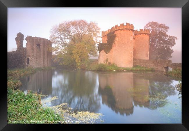 Morning at Whittington Castle Framed Print by Andrew Ray