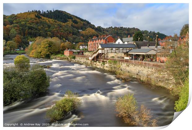 Morning light at Llangollen Print by Andrew Ray