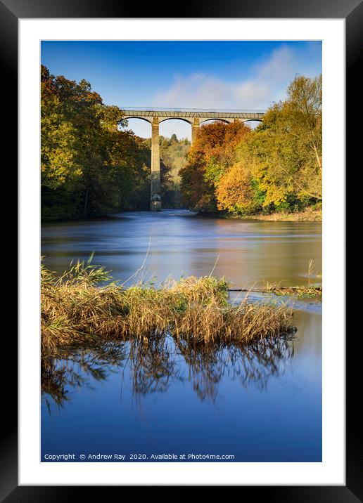 Autumn at the Pontcysyllte Aqueduct Framed Mounted Print by Andrew Ray