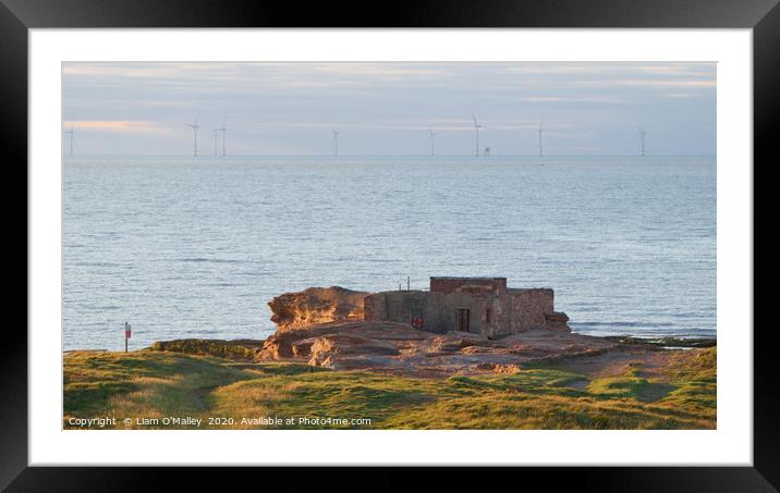 Hilbre Island Lifeboat Station in the Evening Sun Framed Mounted Print by Liam Neon
