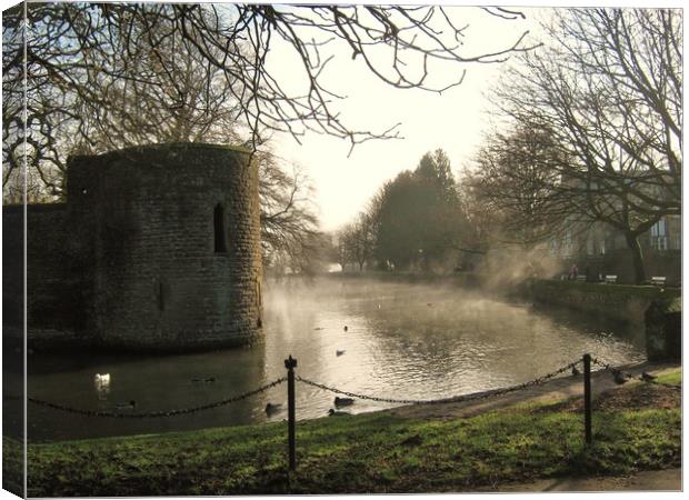 Bishops palace on Misty waters. Canvas Print by Heather Goodwin