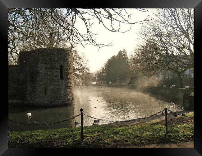 Bishops palace on Misty waters. Framed Print by Heather Goodwin