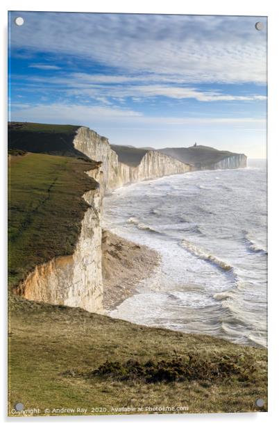 Seven Sisters and Beachy Head Acrylic by Andrew Ray