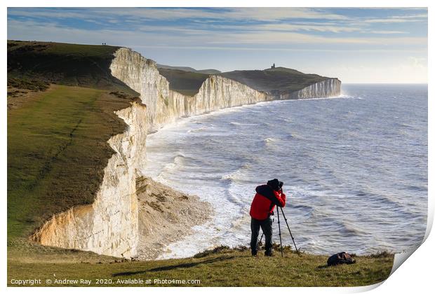 Photographer capturing the Seven Sisters Print by Andrew Ray