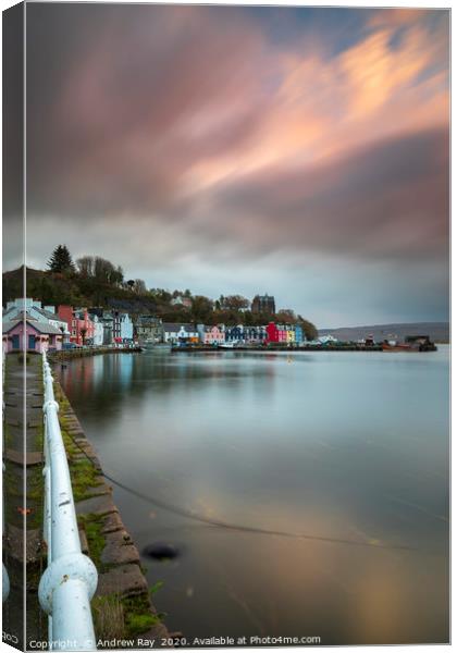 Tobermory at sunrise Canvas Print by Andrew Ray