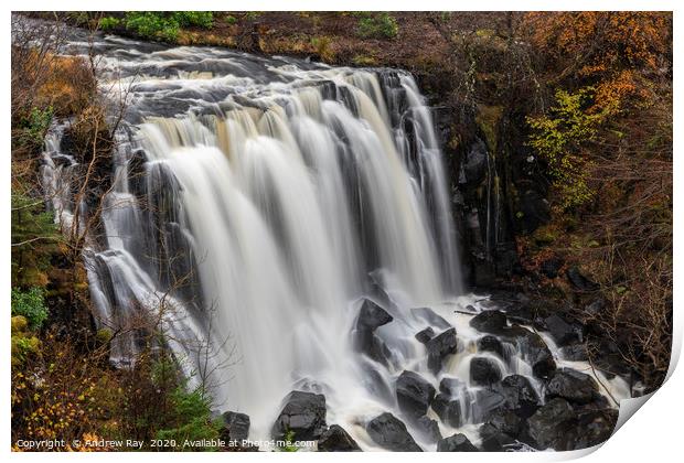 Aros Park Waterfall Print by Andrew Ray