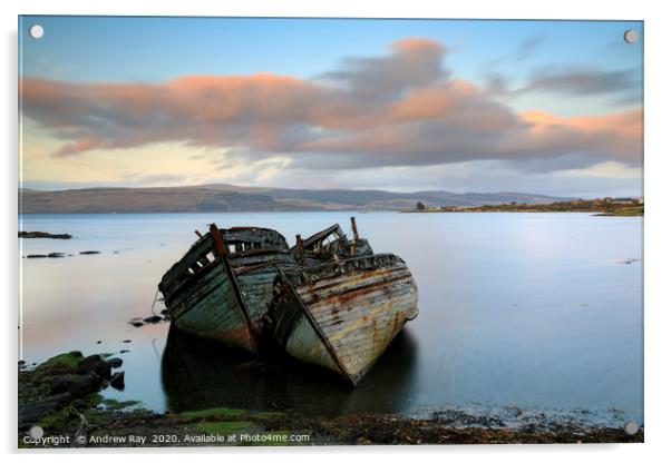Abandoned boats (Salen) Acrylic by Andrew Ray