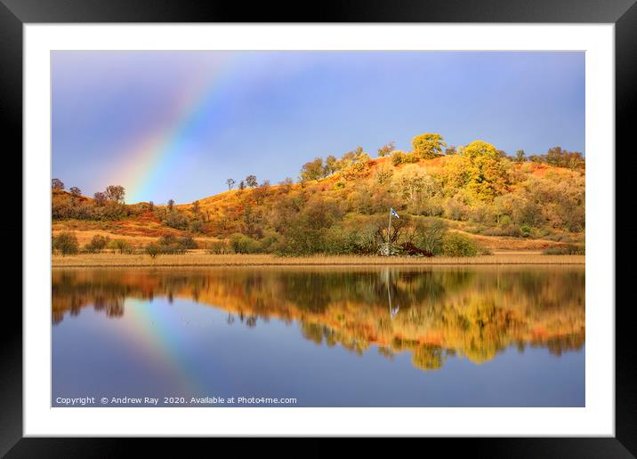 Rainbow Reflections (Tromlee Castle) Framed Mounted Print by Andrew Ray