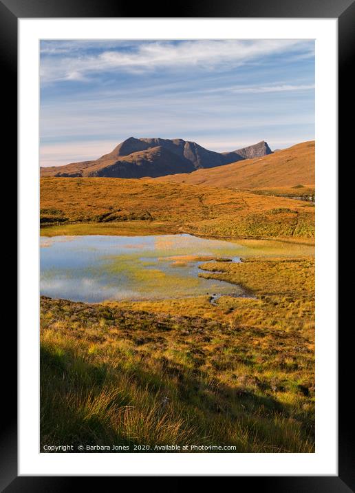 Ben Mor Coigach North West Geopark  Assynt Framed Mounted Print by Barbara Jones