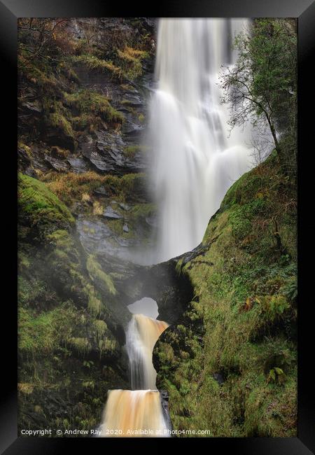 The arch at Pistyll Rhaeadr Framed Print by Andrew Ray