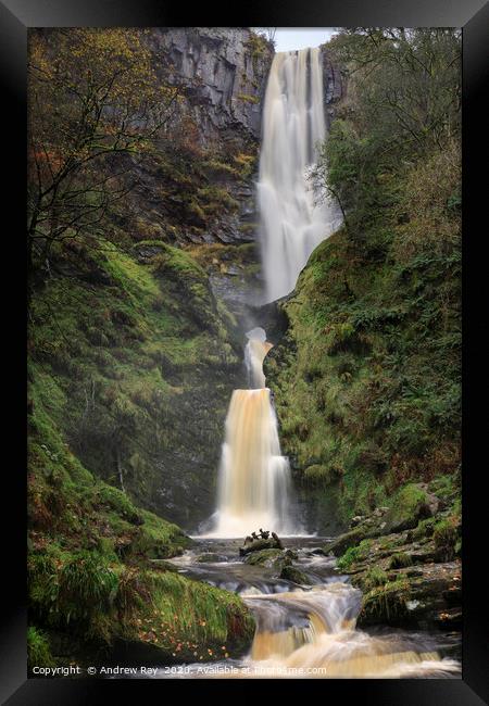 Pistyll Rhaeadr waterfalls Framed Print by Andrew Ray
