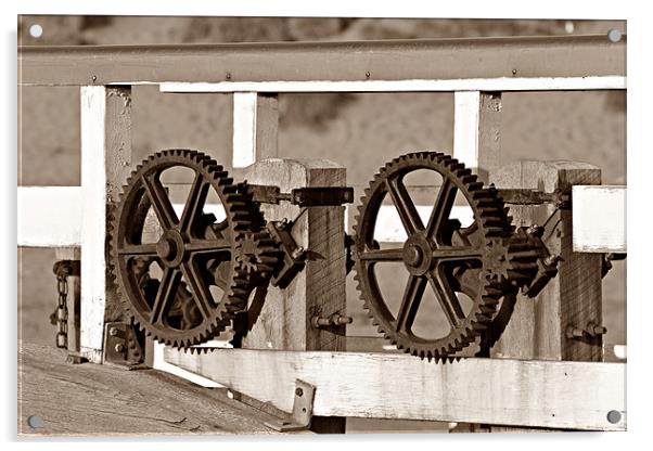 Wheels Of Bude's Lock Acrylic by kelly Draper