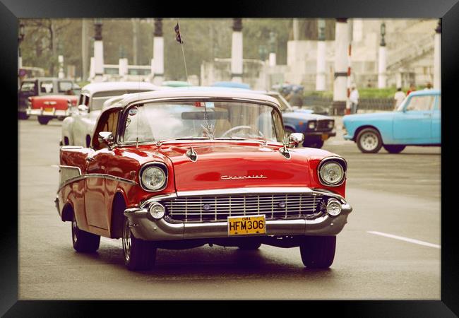 Havanas Timeless Chevrolet Framed Print by Simon Marlow