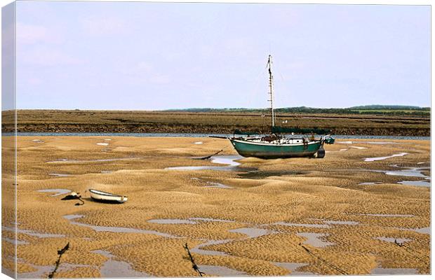 Beached Boat Canvas Print by Malcolm Smith
