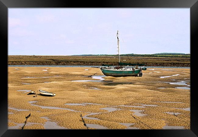 Beached Boat Framed Print by Malcolm Smith