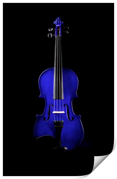 Violet Blue Violin Print by Maggie McCall