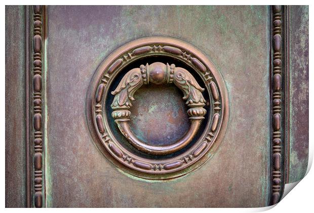 Bronze Door Print by Richard Downs