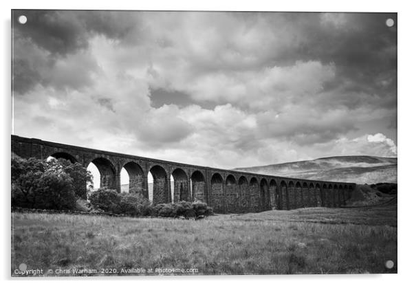 Ribblehead Viaduct - Ingleton - Yorkshire Dales Acrylic by Chris Warham