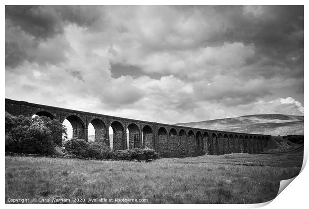 Ribblehead Viaduct - Ingleton - Yorkshire Dales Print by Chris Warham