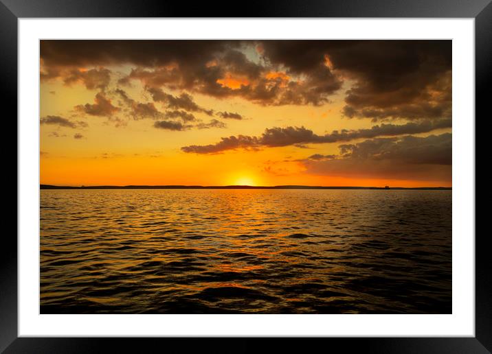 Caribbean Sunset Framed Mounted Print by David Hare