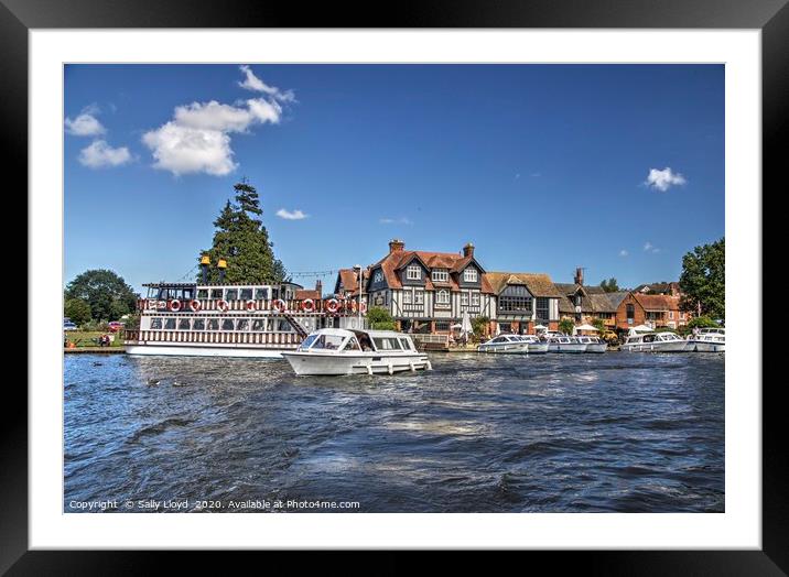 View of The Swan at Horning, Norfolk UK Framed Mounted Print by Sally Lloyd