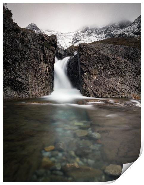 Washing machine Fairy pools Print by Kevin Ainslie