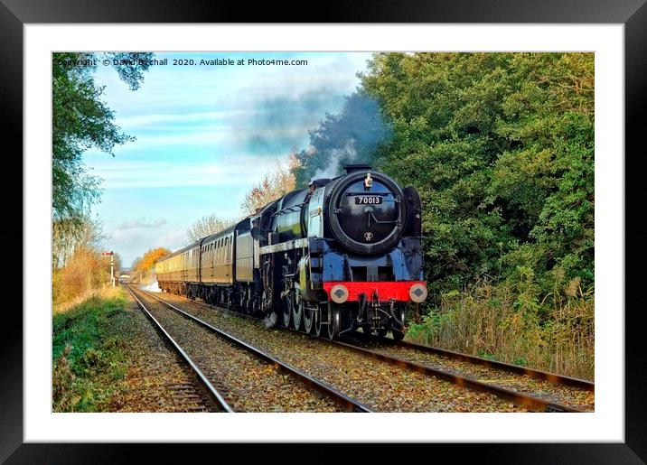 Steam locomotive 70013 Oliver Cromwell. Framed Mounted Print by David Birchall