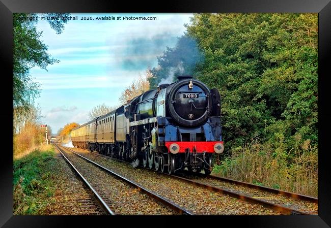Steam locomotive 70013 Oliver Cromwell. Framed Print by David Birchall
