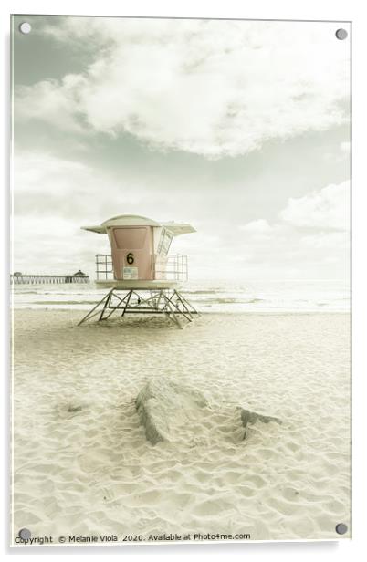 CALIFORNIA Imperial Beach | Vintage Acrylic by Melanie Viola