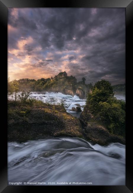Uncommon view at the Rheinfall Framed Print by Manuel Martin