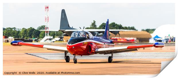 BAC Jet Provest on taxi at RAF Fairford Print by Clive Wells