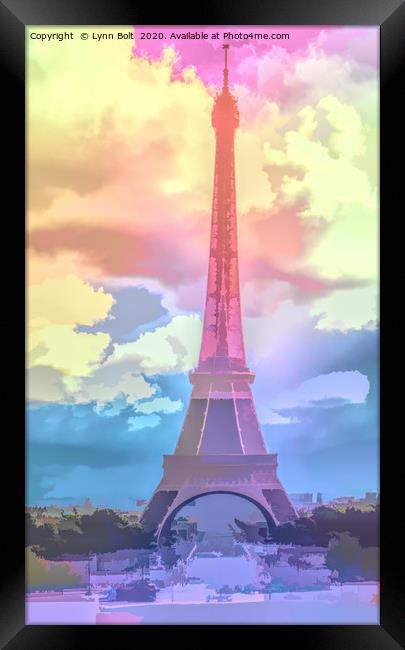 Eiffel Tower Paris Framed Print by Lynn Bolt