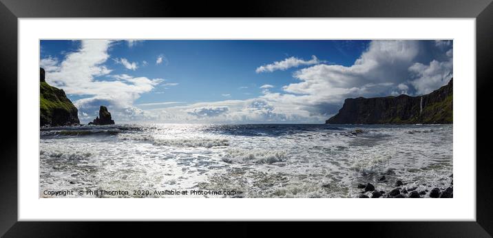 Panoramic view of Talisker Bay Isle of Skye Framed Mounted Print by Phill Thornton