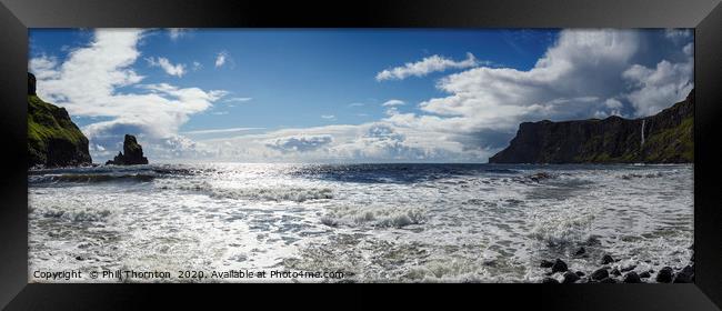 Panoramic view of Talisker Bay Isle of Skye Framed Print by Phill Thornton
