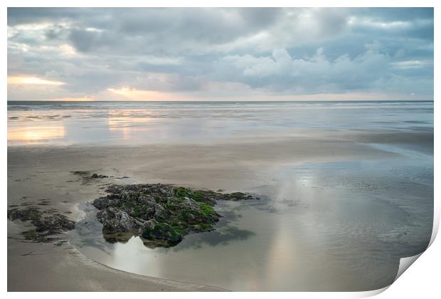 Tranquil beach Print by Tony Twyman