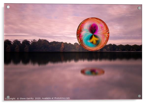 The Orb from the Lake Acrylic by Steve Garrity