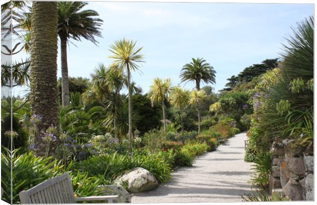 Beautiful Tresco gardens, Isles of Scilly Canvas Print by Simon Marlow