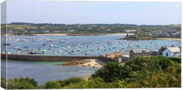 Stunning Scilly Harbour View Canvas Print by Simon Marlow