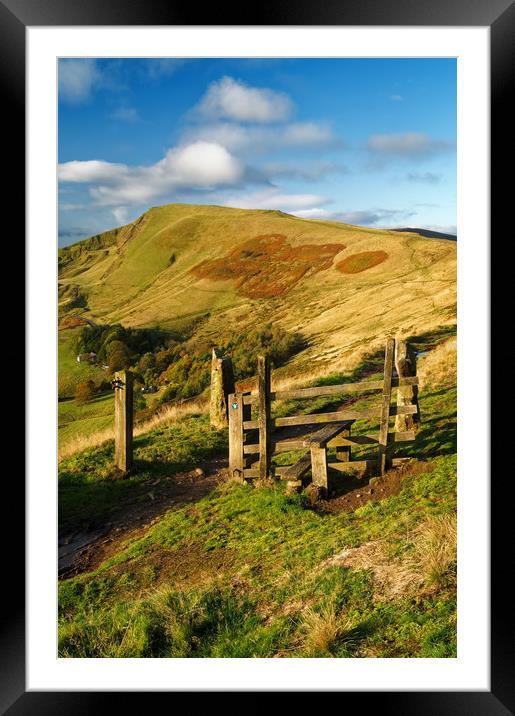 Footpath to Mam Tor                         Framed Mounted Print by Darren Galpin