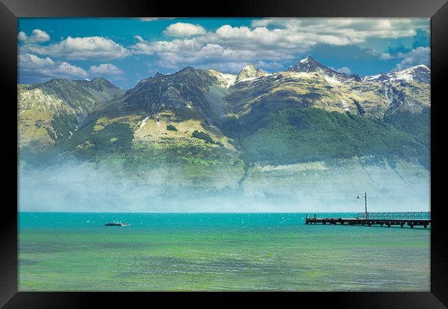 Wakatipu Lake, New Zealand Framed Print by federico stevanin
