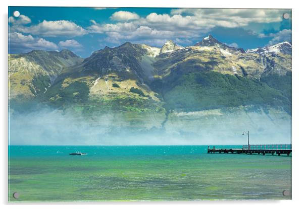 Wakatipu Lake, New Zealand Acrylic by federico stevanin