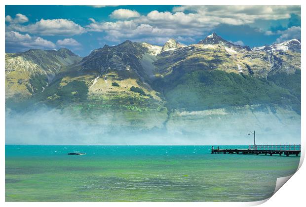 Wakatipu Lake, New Zealand Print by federico stevanin