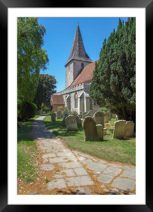Holy Trinity Church , Bosham , West Sussex , Engla Framed Mounted Print by Philip Enticknap