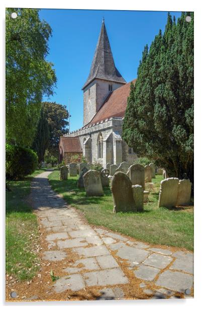 Holy Trinity Church , Bosham , West Sussex , Engla Acrylic by Philip Enticknap