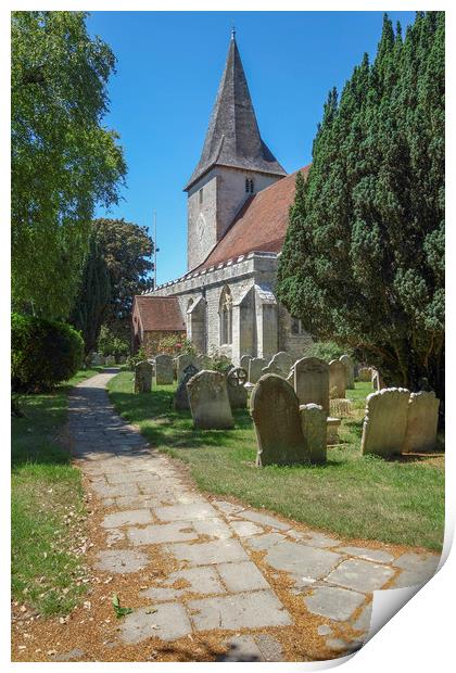 Holy Trinity Church , Bosham , West Sussex , Engla Print by Philip Enticknap