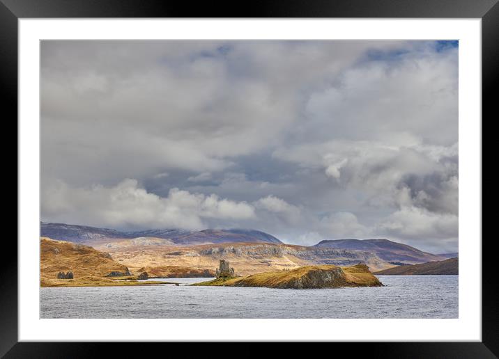 Ardvreck Castle in  Assynt Framed Mounted Print by John Malley