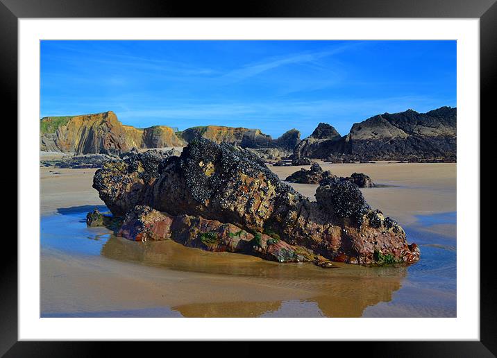 Middle Rock Framed Mounted Print by Jules Camfield